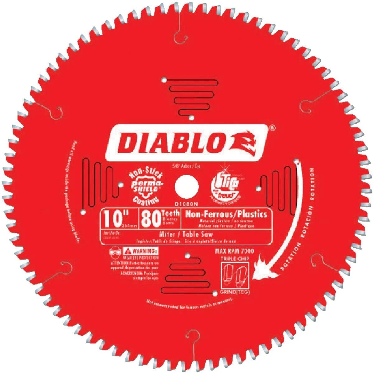 Diablo 10 In. 80-Tooth Aluminum Circular Saw Blade