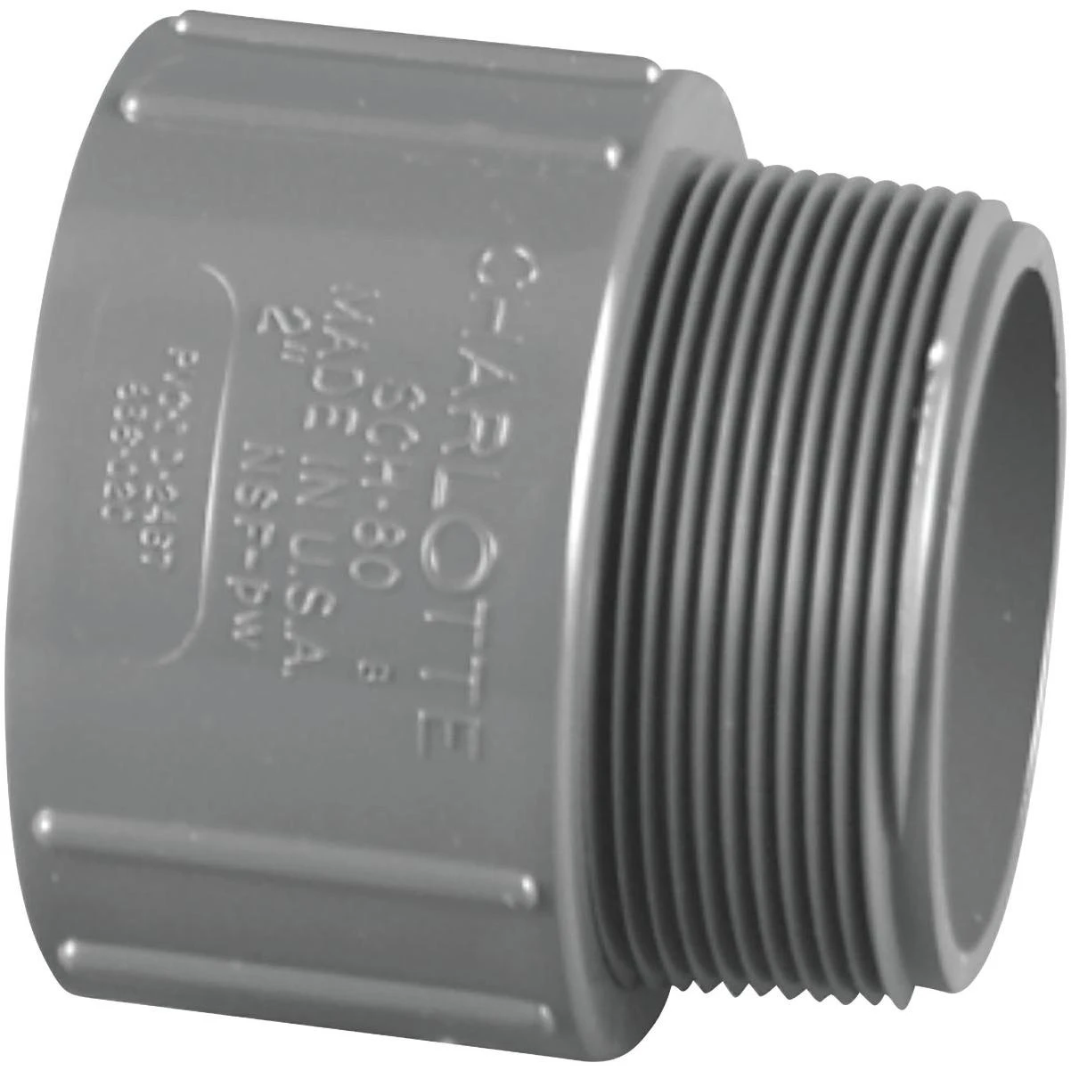 Charlotte Pipe 1-1/2 In. Schedule 80 Male PVC Adapter