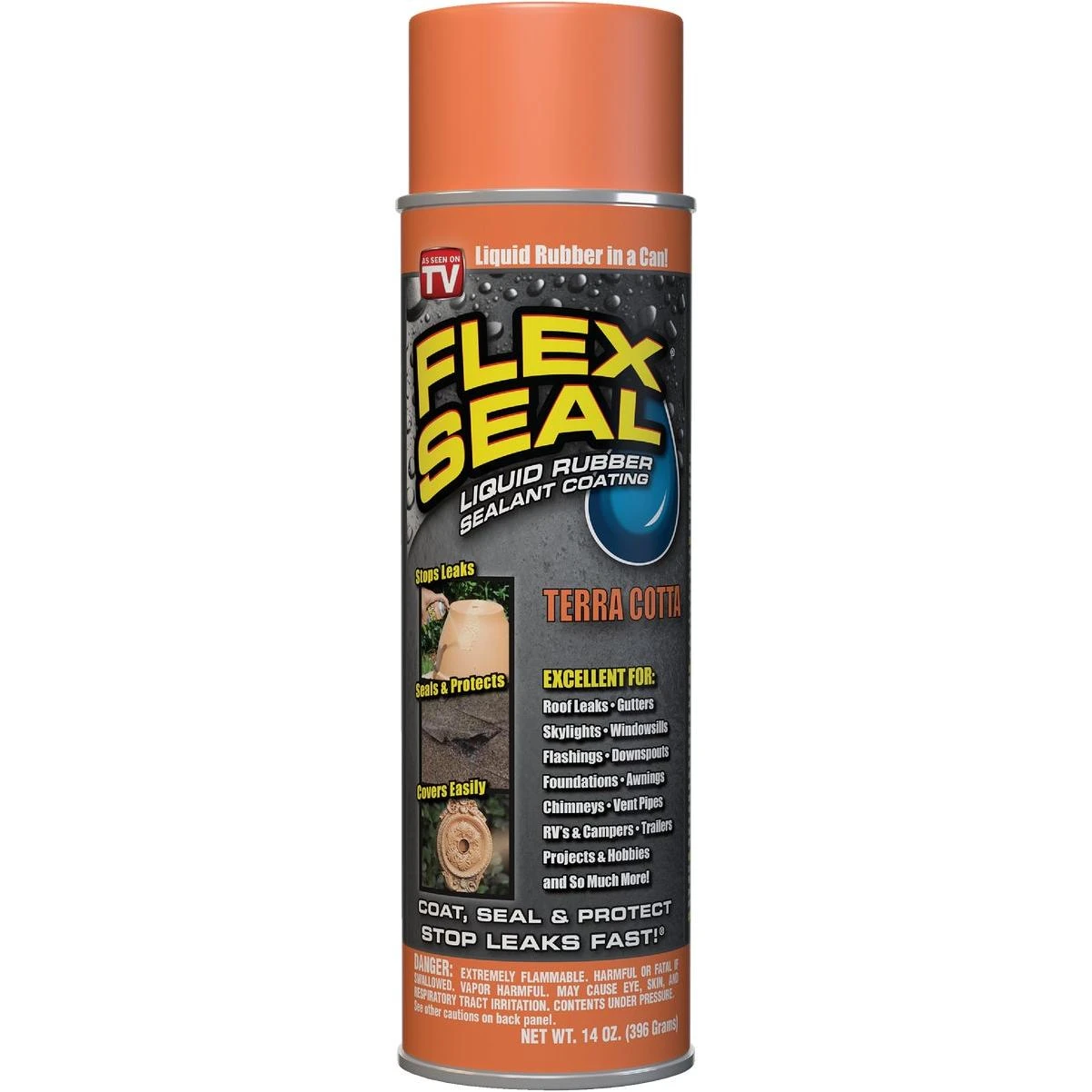 FLEX SEAL 14 Oz. Spray Rubber Sealant, Terra Cotta