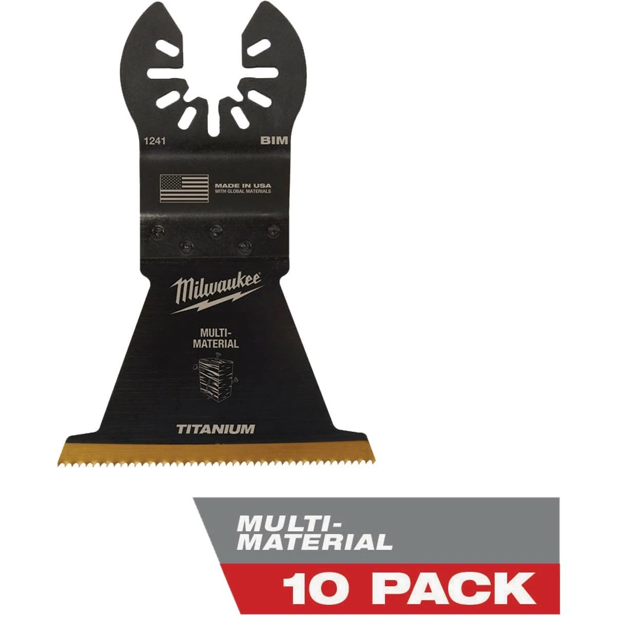 Milwaukee OPEN-LOK 2-1/2 In. TITANIUM CHARGED Bi-Metal Multi-Material Oscillating Multi-Tool Blade (10-Pack)