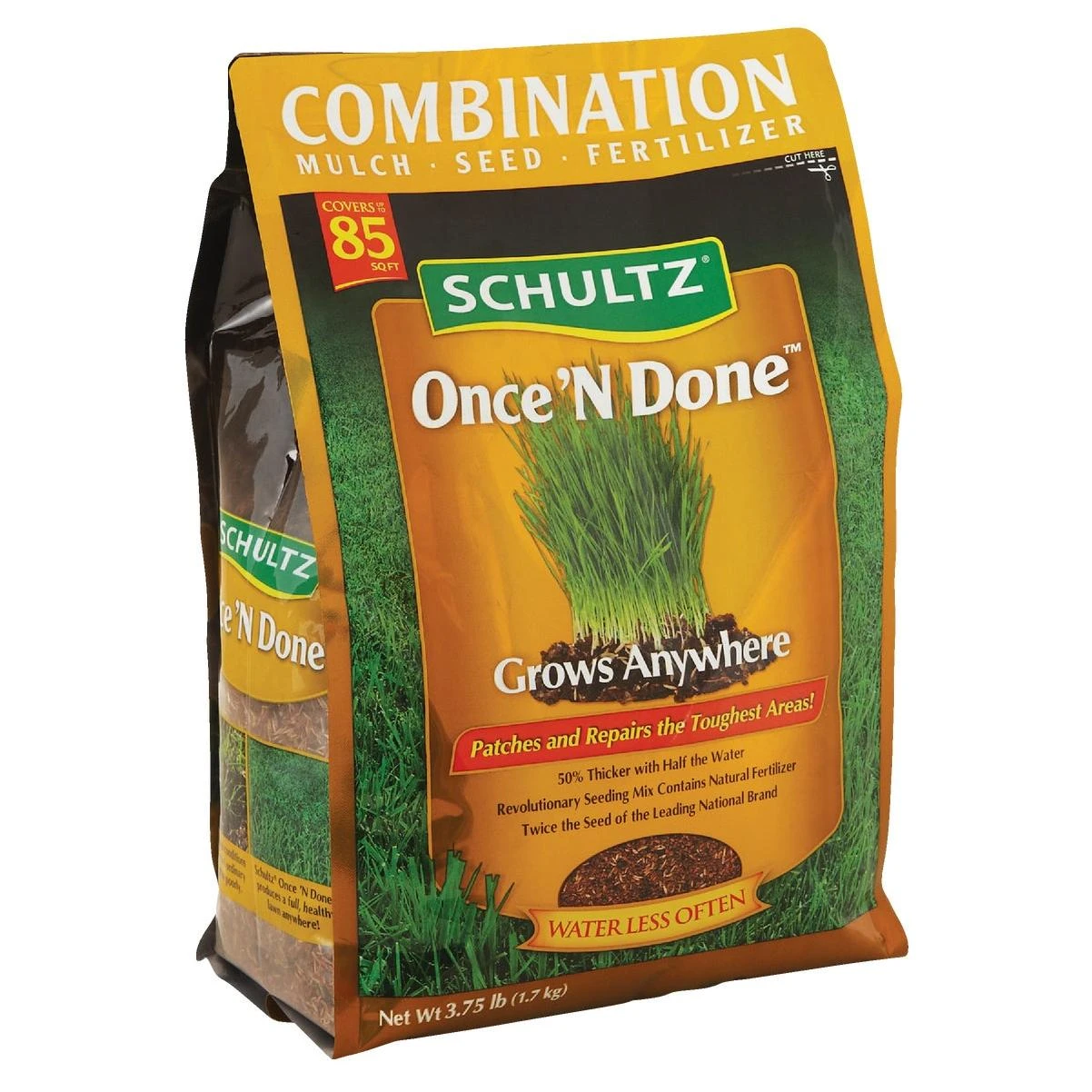 Schultz Once 'N Done 3.75 Lb. 85 Sq. Ft. Coverage Sun & Shade Grass Patch & Repair