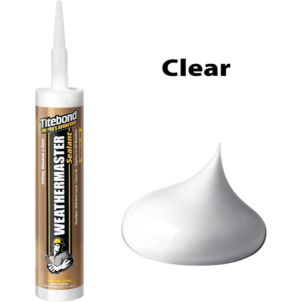 Titebond WeatherMaster 10 Oz. Polymer Sealant, 43991 Crystal Clear