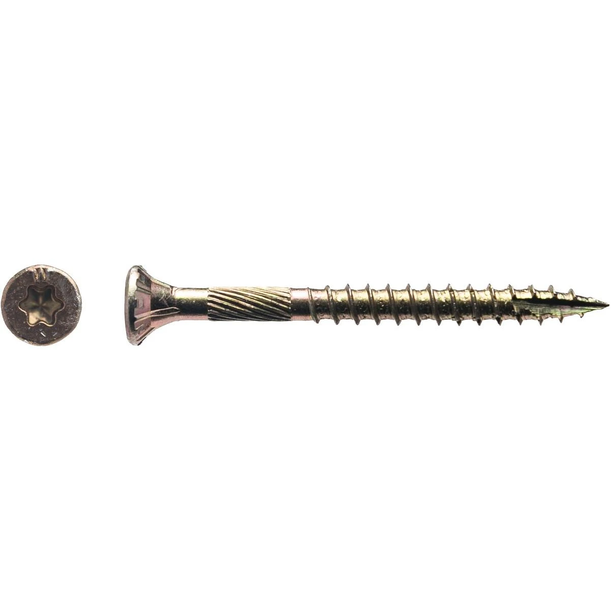 Big Timber #9 x 2 In. Yellow Zinc Flat Head Wood Screw (117 Ct., 1 Lb.)