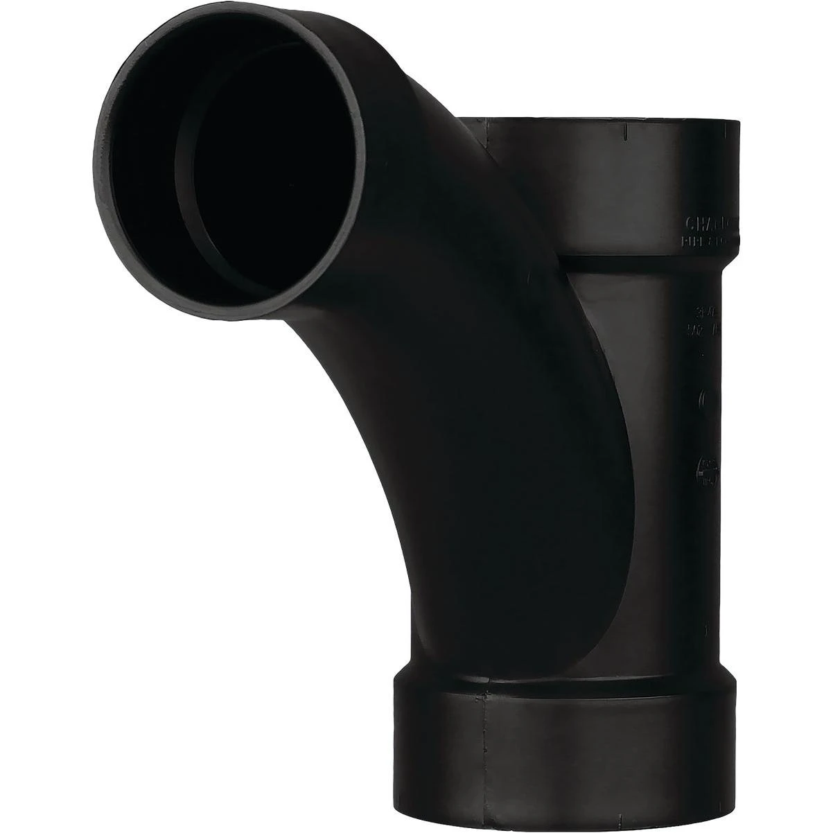 Charlotte Pipe 4 x 4 x 3 In. Hub x Hub x Hub Reducing Long Turn ABS Wye