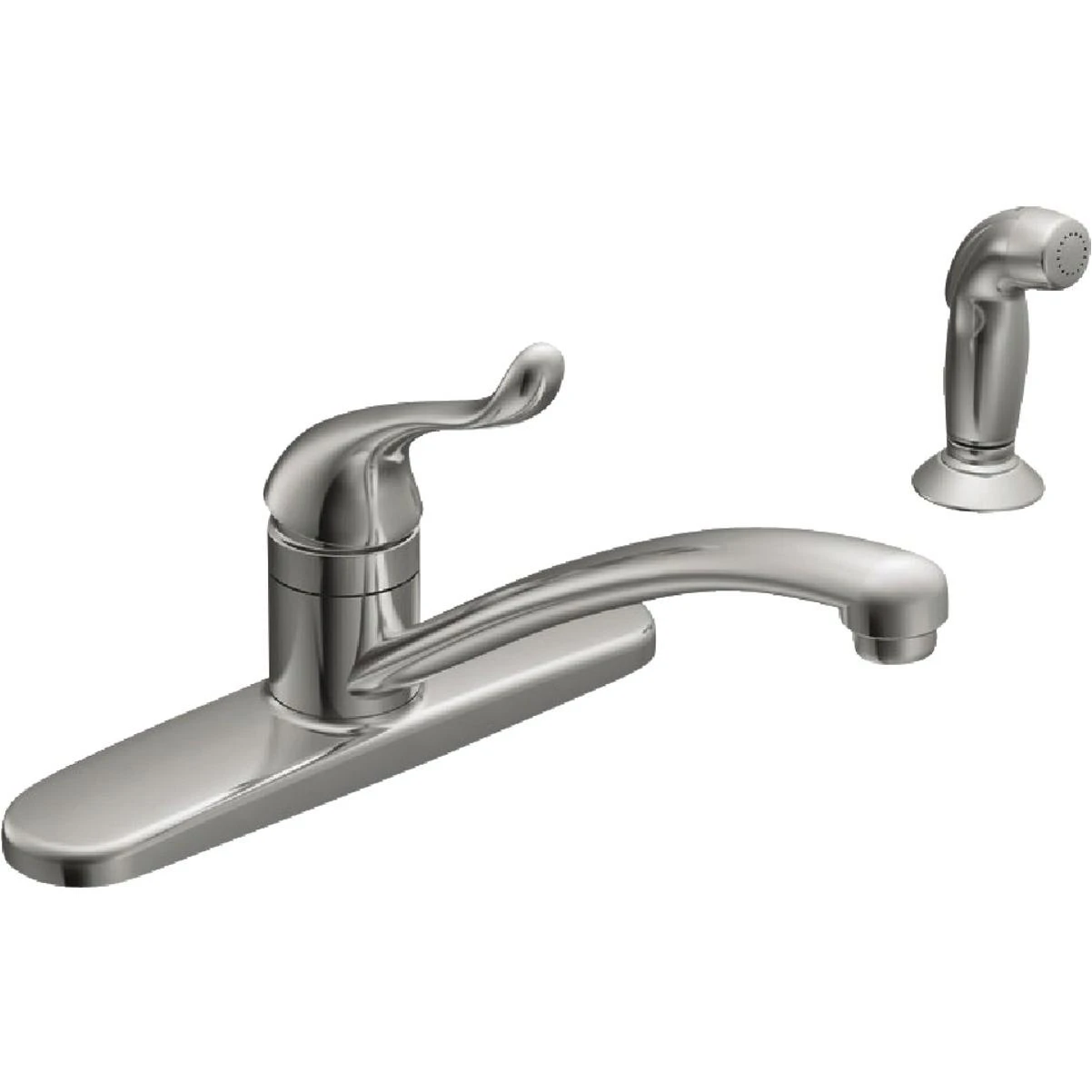 Moen Adler 1-Handle Lever Kitchen Faucet with Side Spray, Chrome