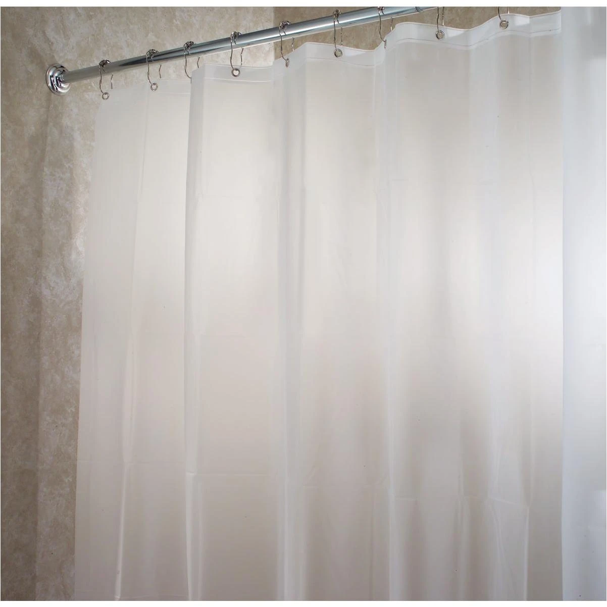 iDesign 72 In. x 72 In. Frost EVA Shower Curtain Liner