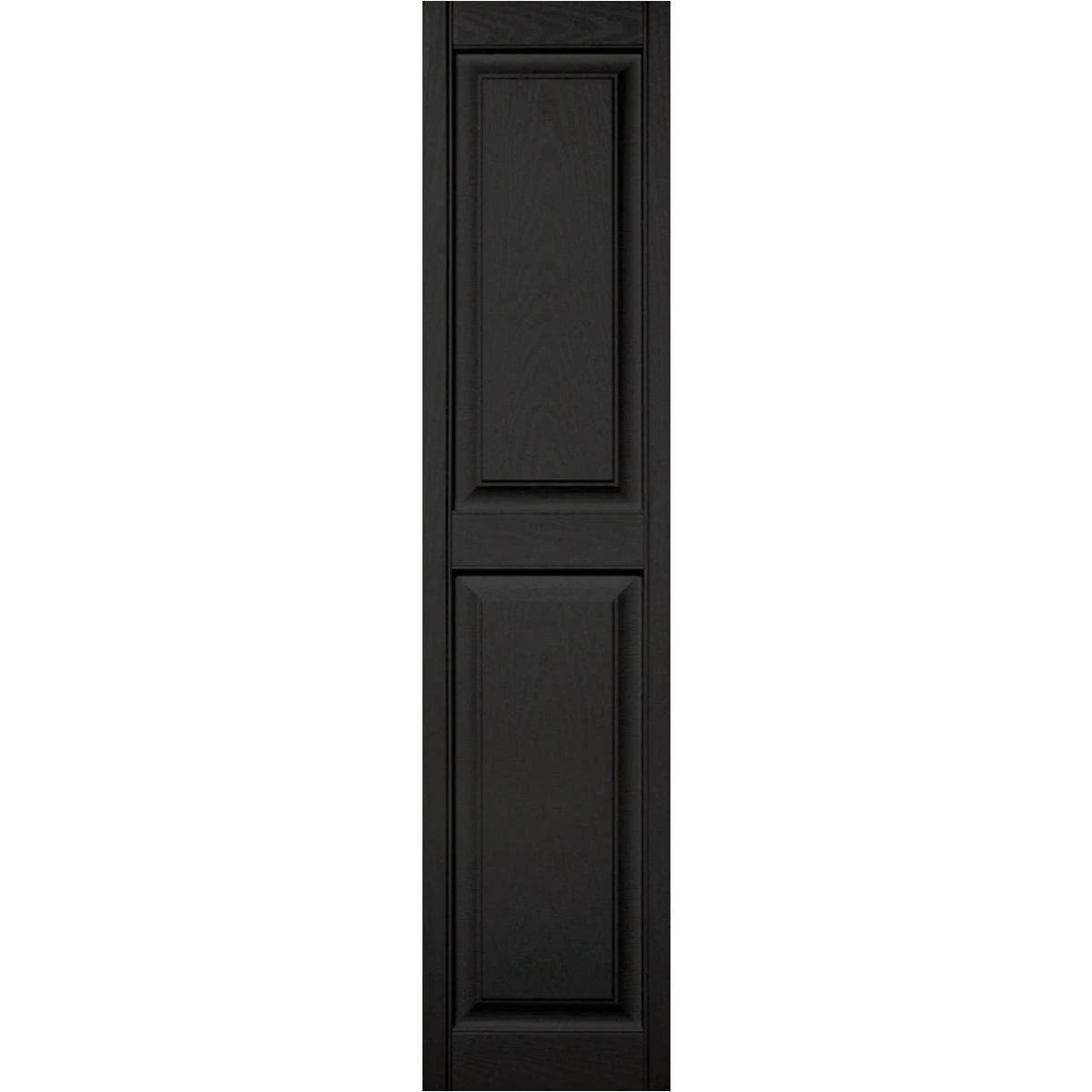 Builders Edge 15 in. x 63 in. Black Panel Shutter, (2-Pack)