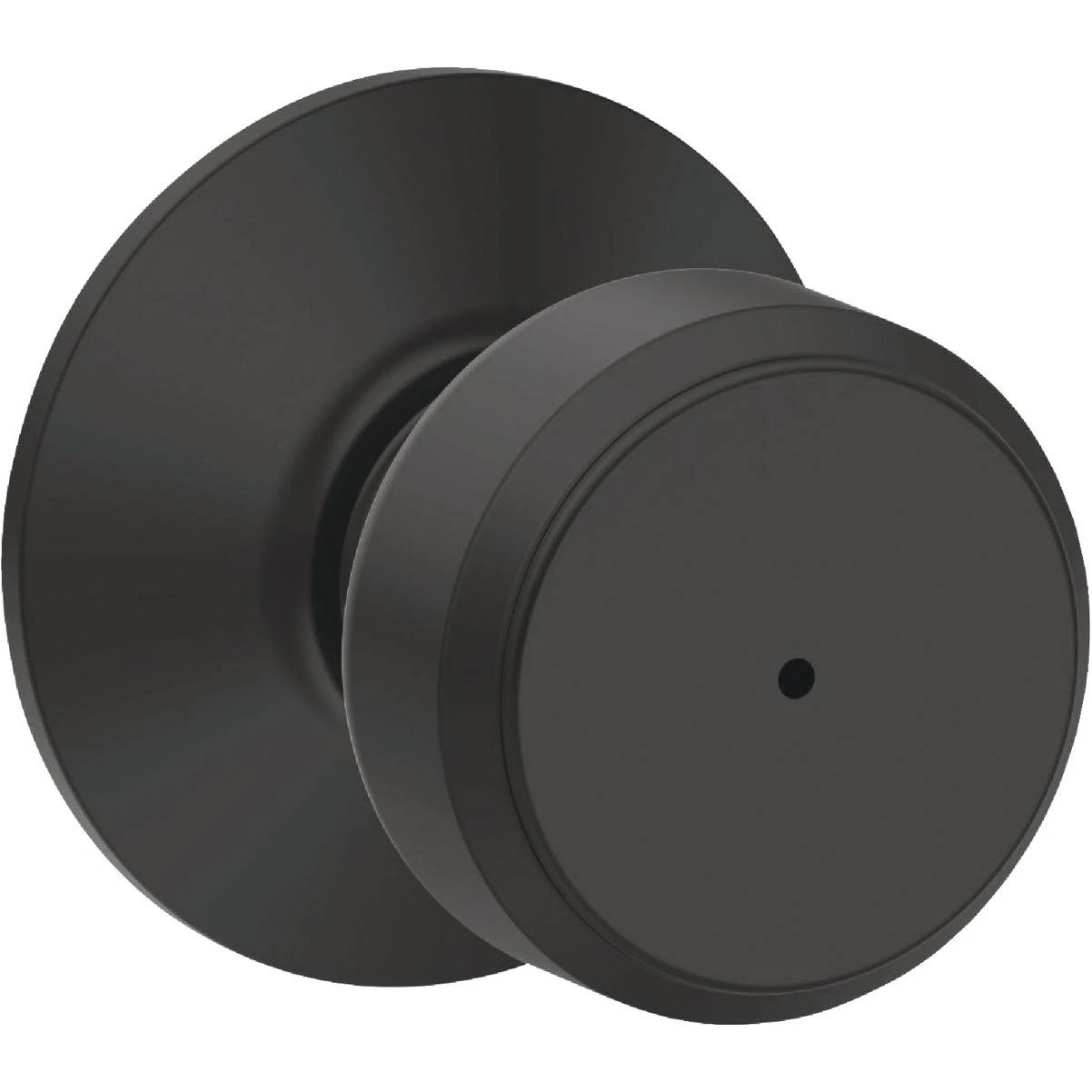 Schlage Bowery Matte Black Bed & Bath Privacy Lock