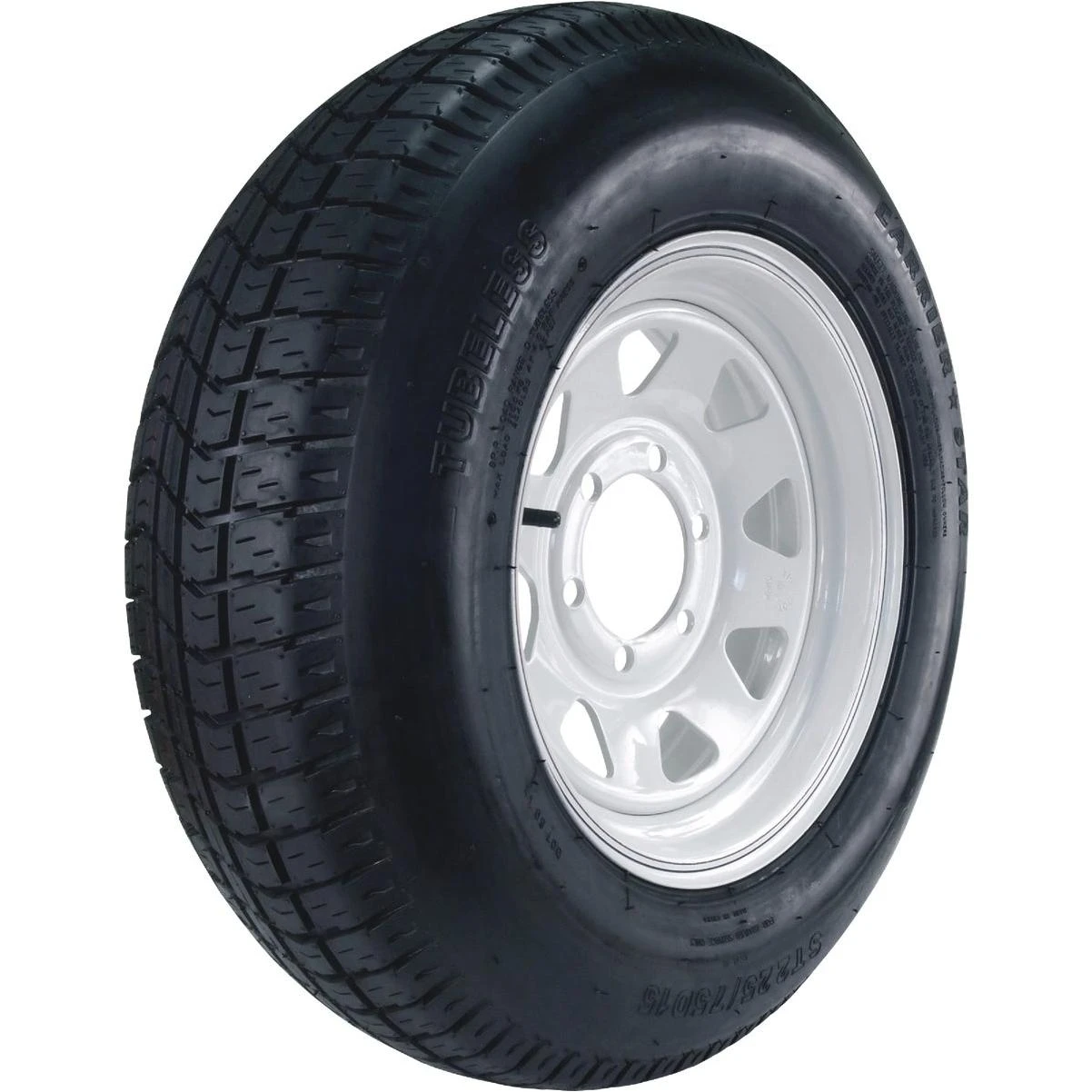 Kenda Loadstar Tire/Wheel Assembly 225/75D LRD Bias 6 Hole Assembly