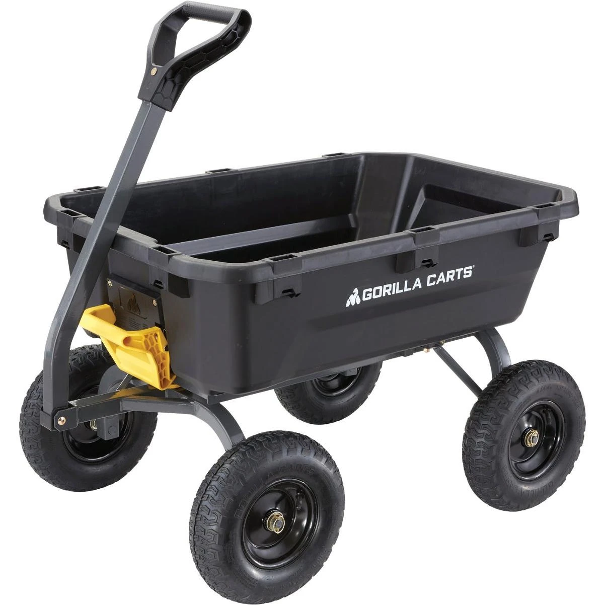 Gorilla Carts 6.5 Cu. Ft. 1200 Lb. Poly Yard Dump Cart