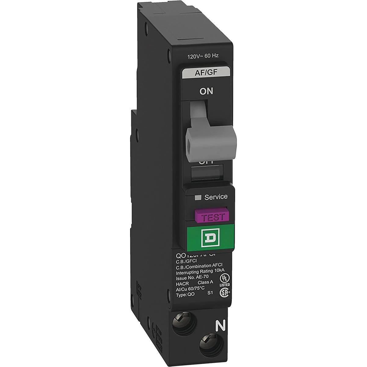 Square D QO 15A Single-Pole Dual Function Circuit Breaker