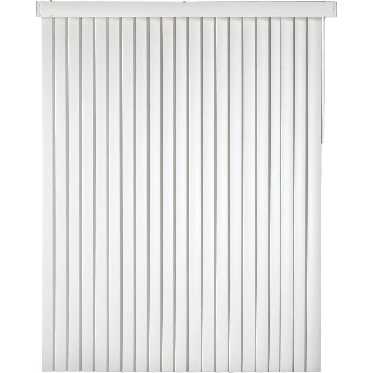 Home Impressions 104 In. x 84 In. x 3.5 In. White Vinyl Room Darkening Vertical Cordless Blind