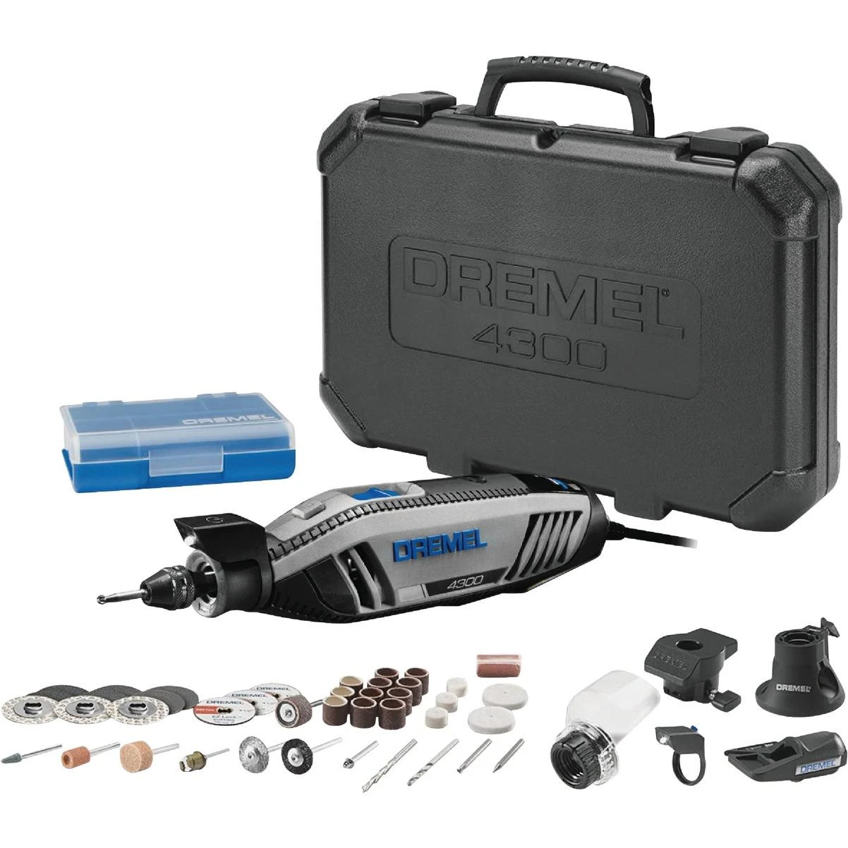 Dremel 4300 Series 1.8-Amp Variable Speed Electric Rotary Tool Kit with (40) Accessories & (5) Attachments