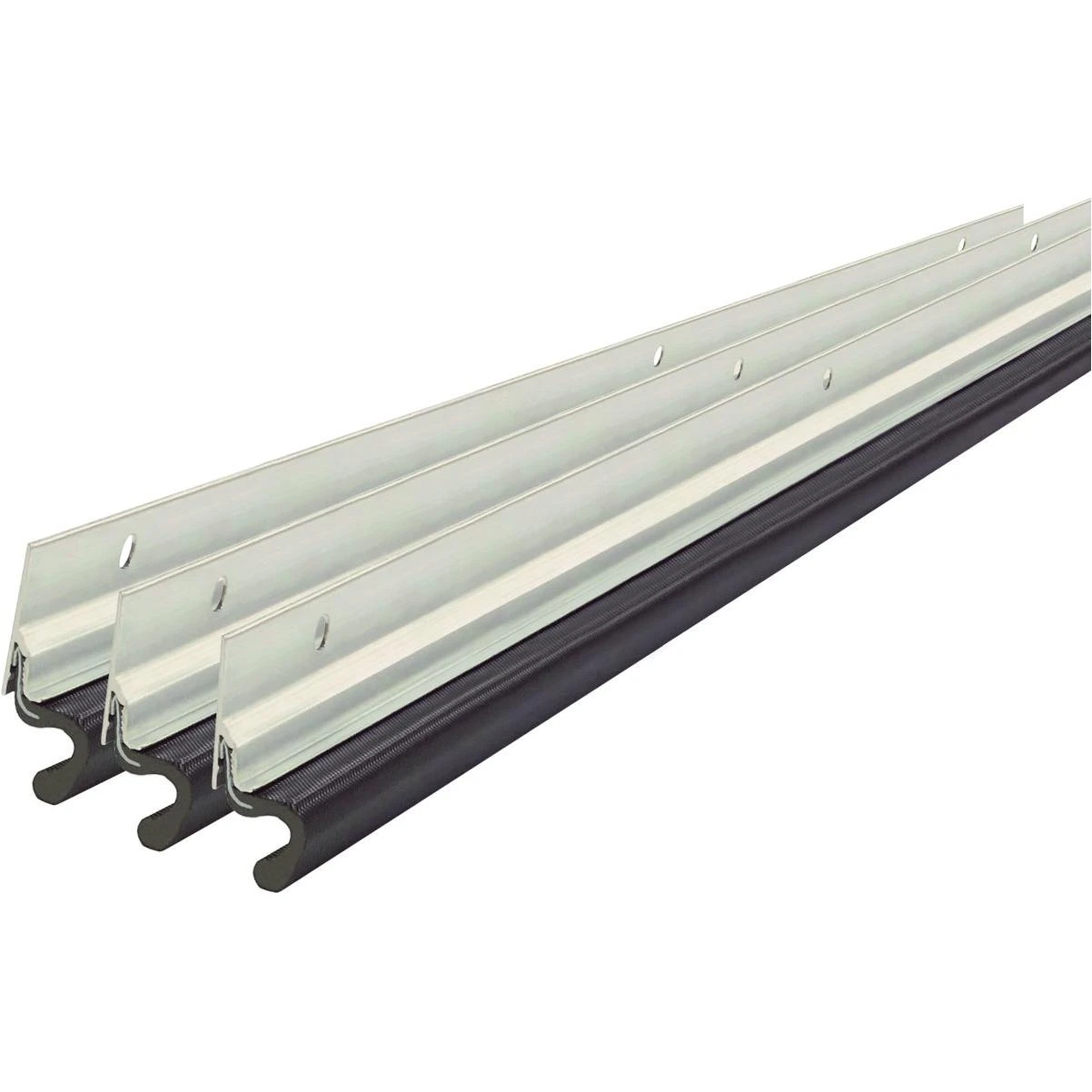 M-D Building Products Aluminum and Vinyl-coated Foam Heavy-duty Screw-on Top and Sides Door Seal Kit, Silver