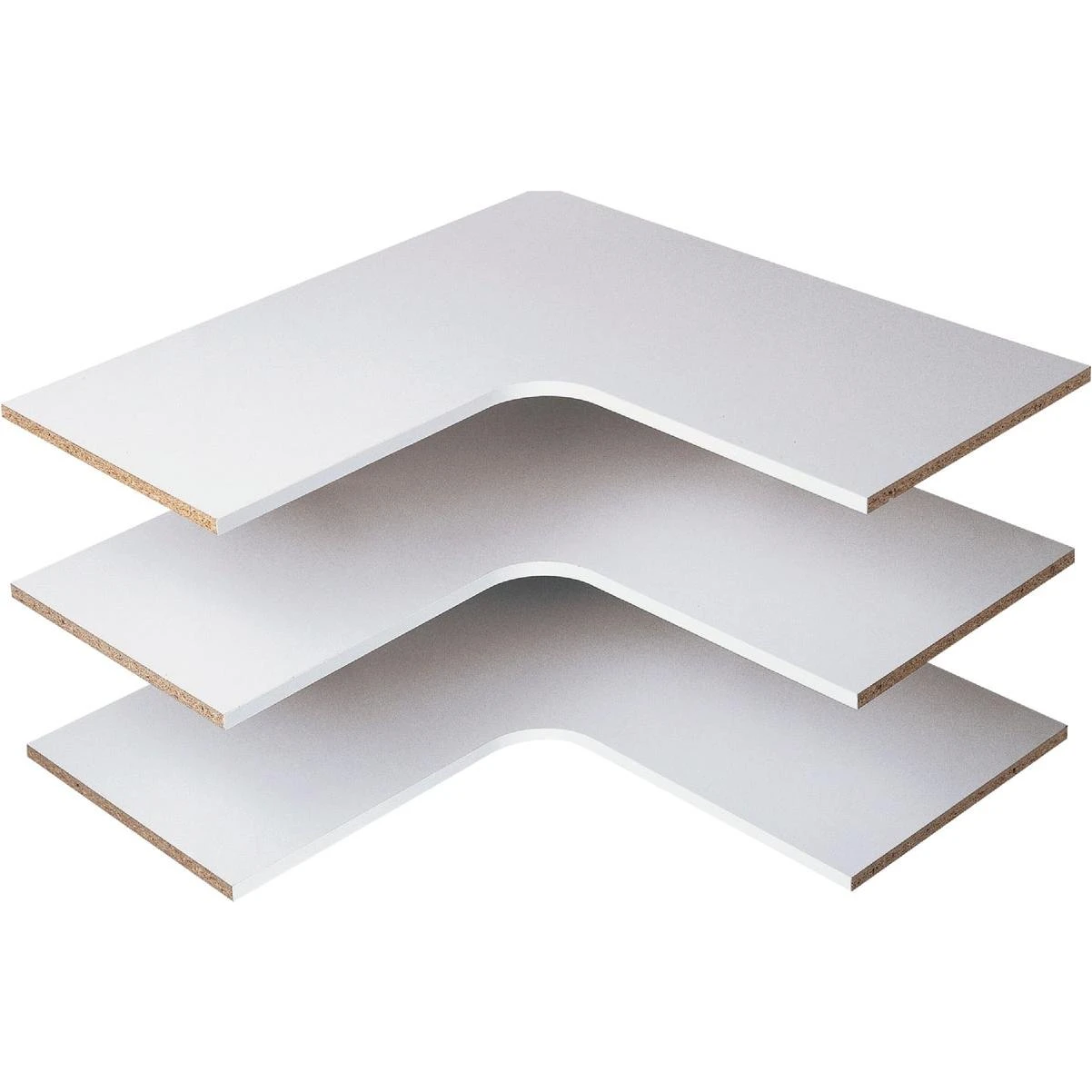 Easy Track 29-7/8 In. Corner Shelf, White (3-Pack)