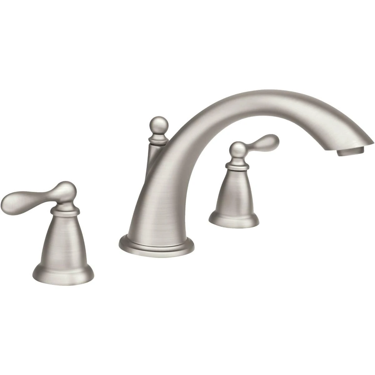 Moen Caldwell 2-Handle Lever Widespread Roman Bathtub Faucet, Spot Resist Brushed Nickel