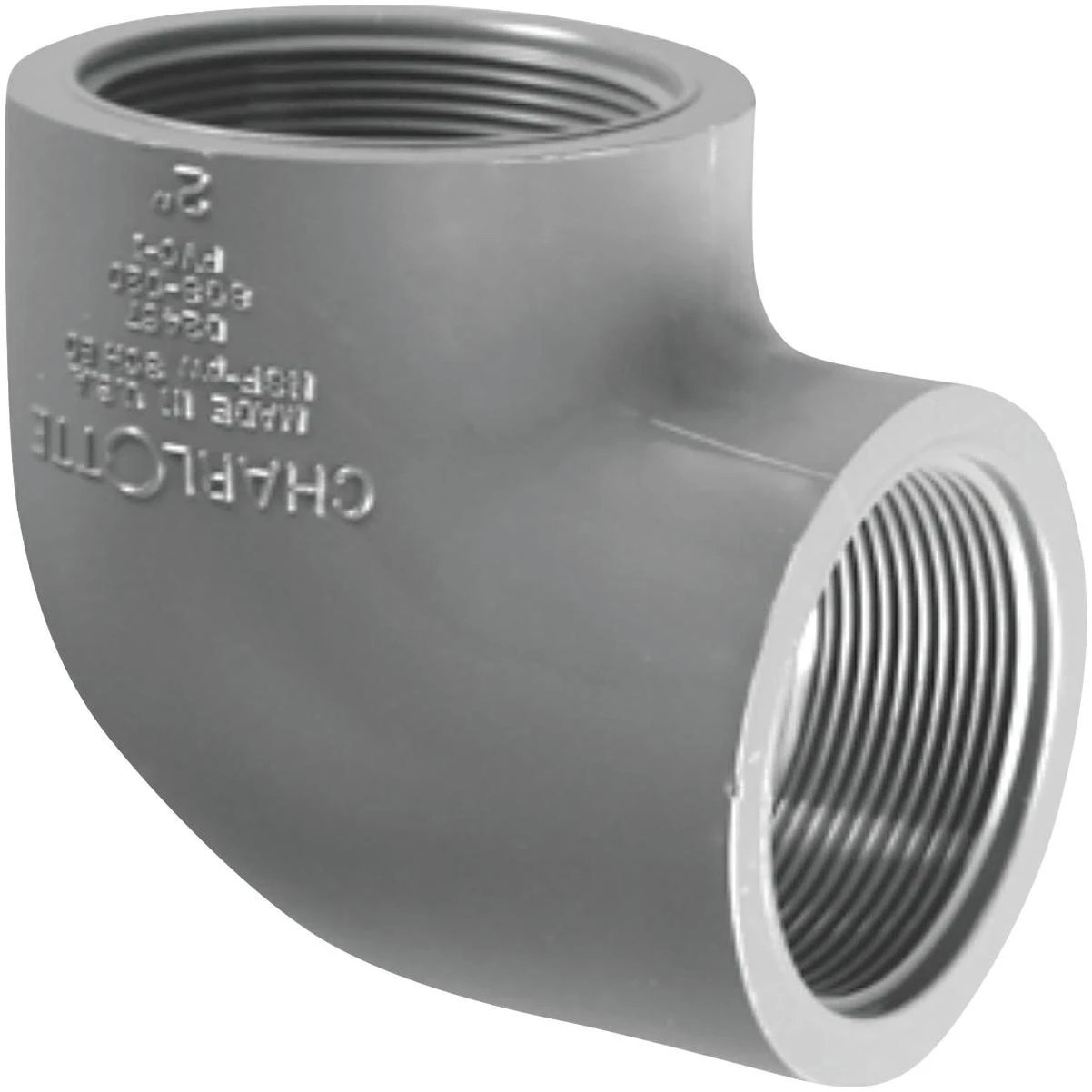 Charlotte Pipe 1-1/2 In. Female x Female Schedule 80 90 Deg. PVC Elbow (1/4 Bend)