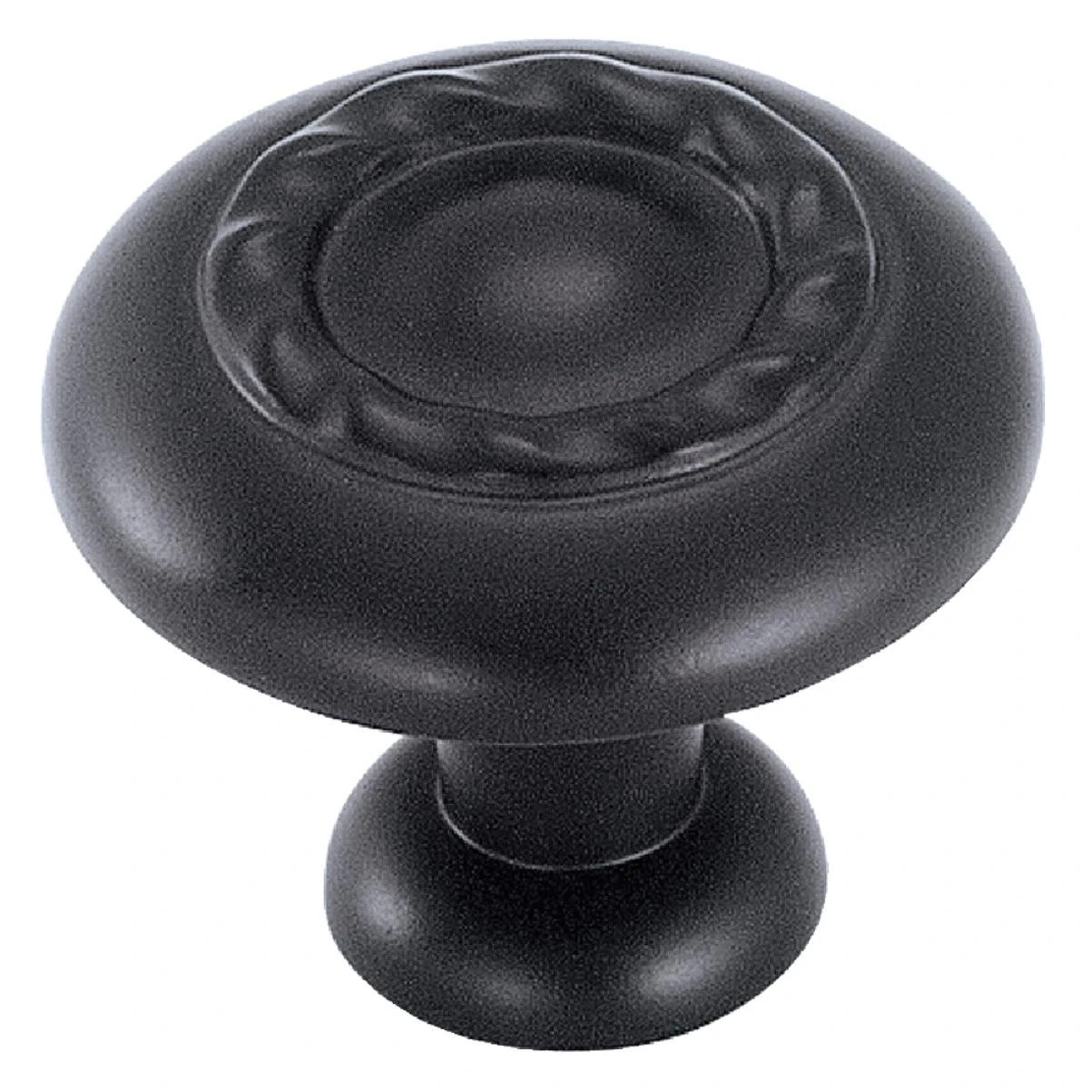 Amerock Inspirations Round Matte Black Cabinet Knob