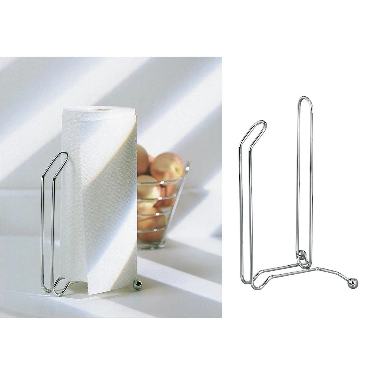 Aria Chrome Paper Towel Holder Stand, Jumbo Roll Capacity, Model 35402