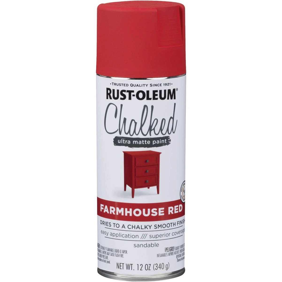 Rust-Oleum Chalked 12 Oz. Ultra Matte Farmhouse Red Chalk Spray Paint