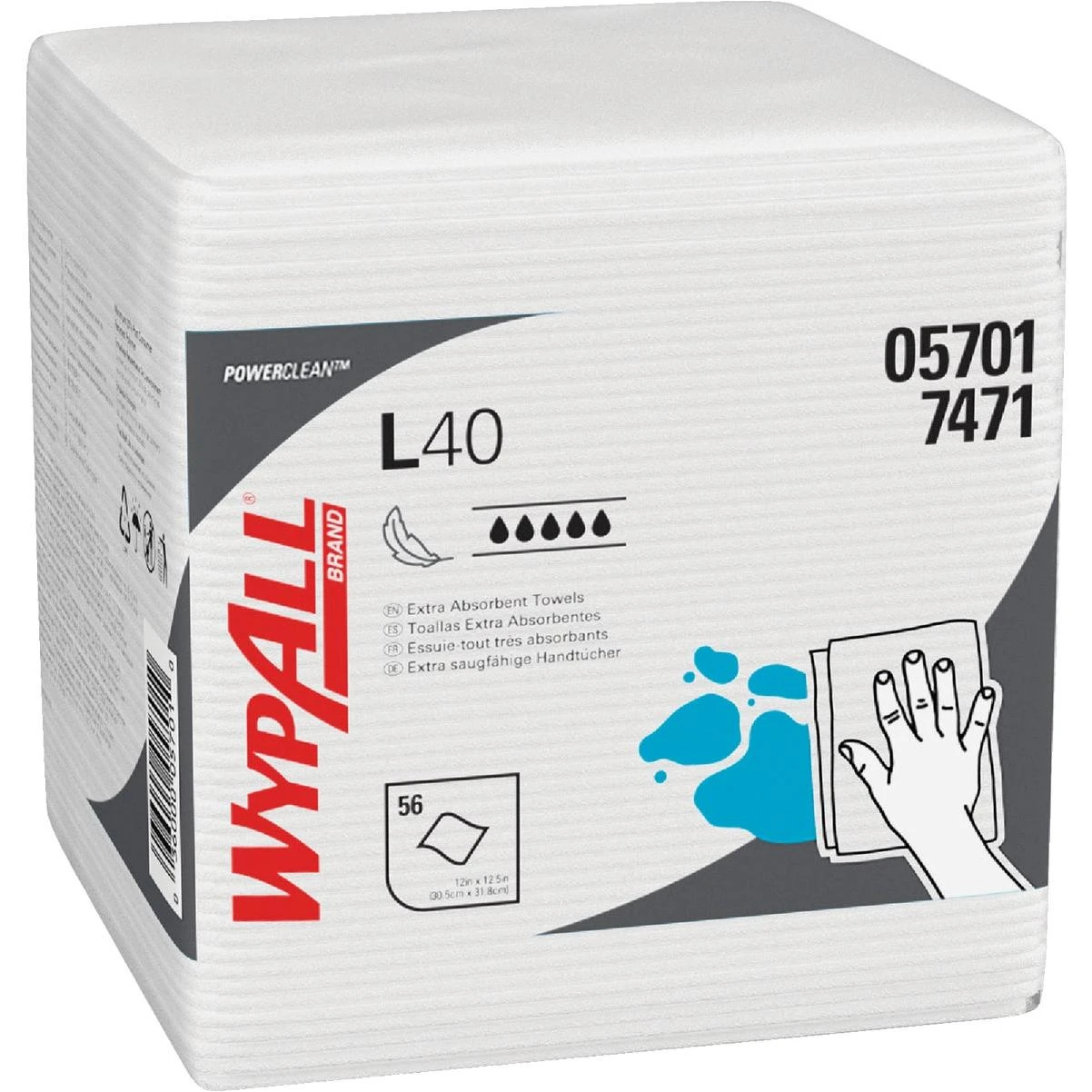 WypAll L40 Quarter Fold White Wiper Hand Towel (18 Count)
