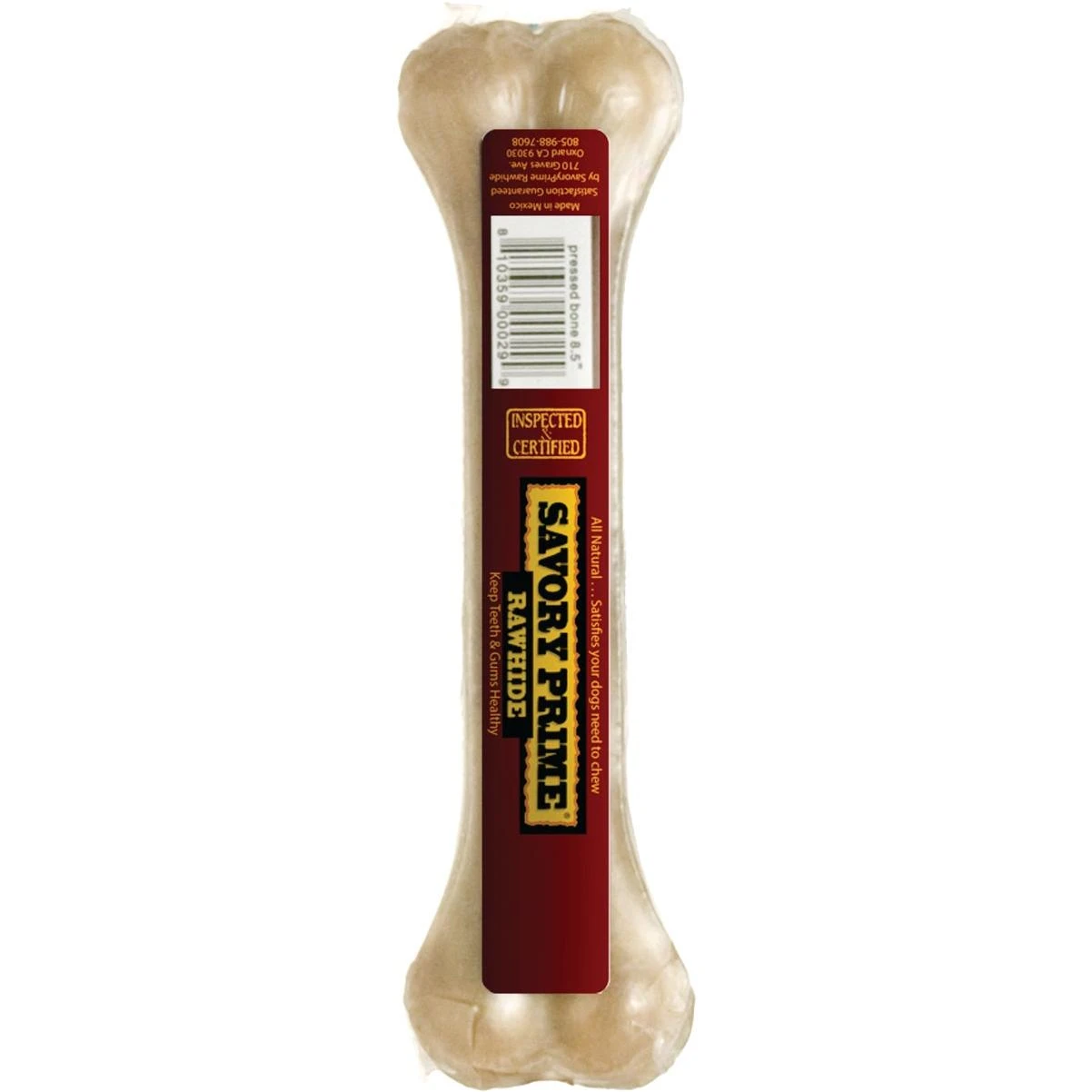 Savory Prime Pressed 8.5 In. Beef Rawhide Bone