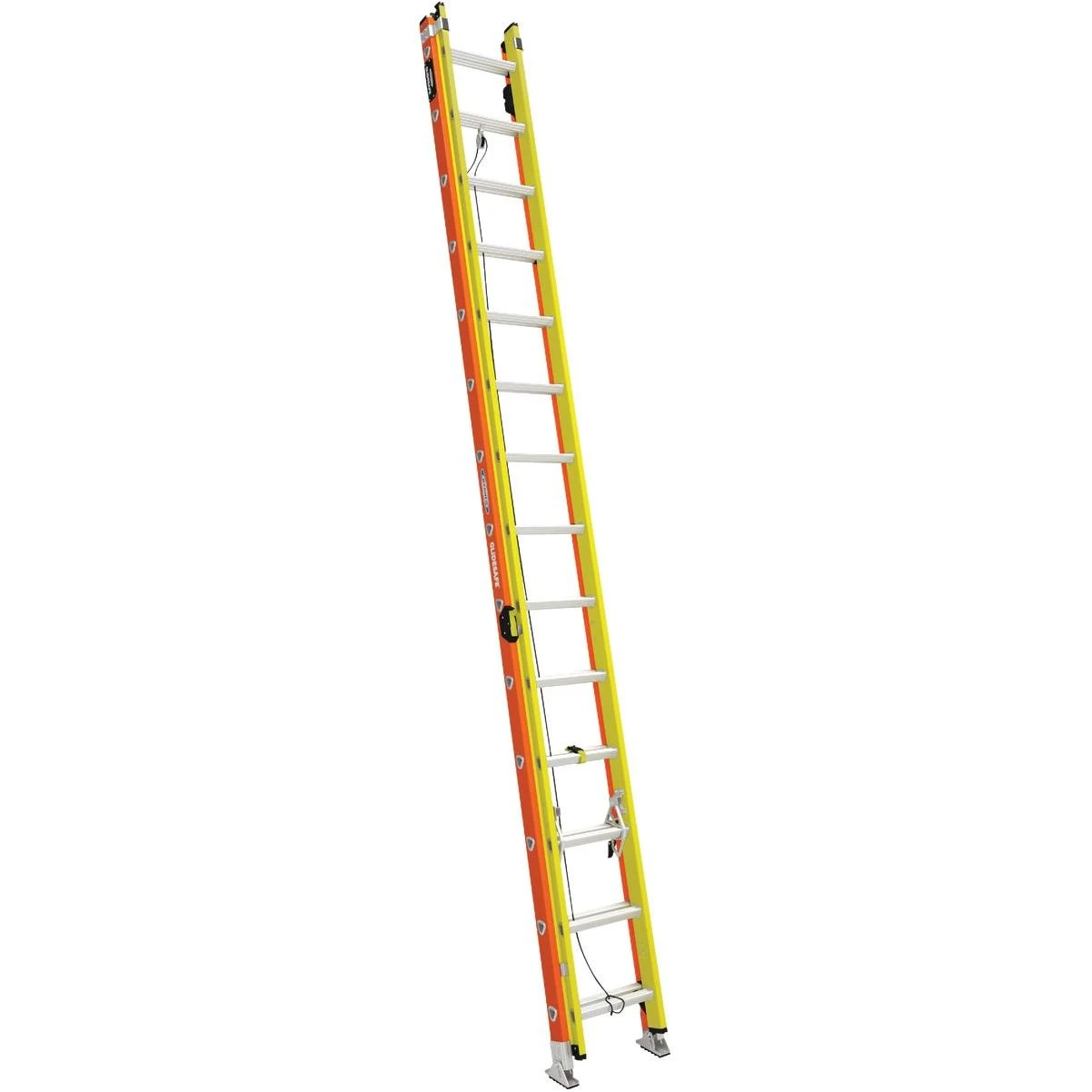 Werner GlideSafe 28 Ft. Fiberglass Tri-Rung Extension Ladder with 300 Lb. Load Capacity Type IA Duty Rating