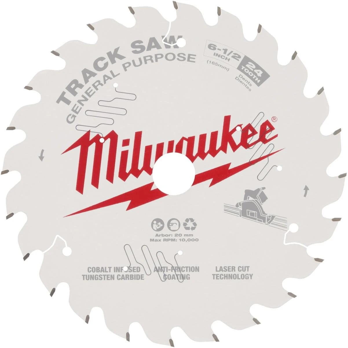 Milwaukee 6-1/2 In. 24-Tooth General Purpose Track Saw Blade