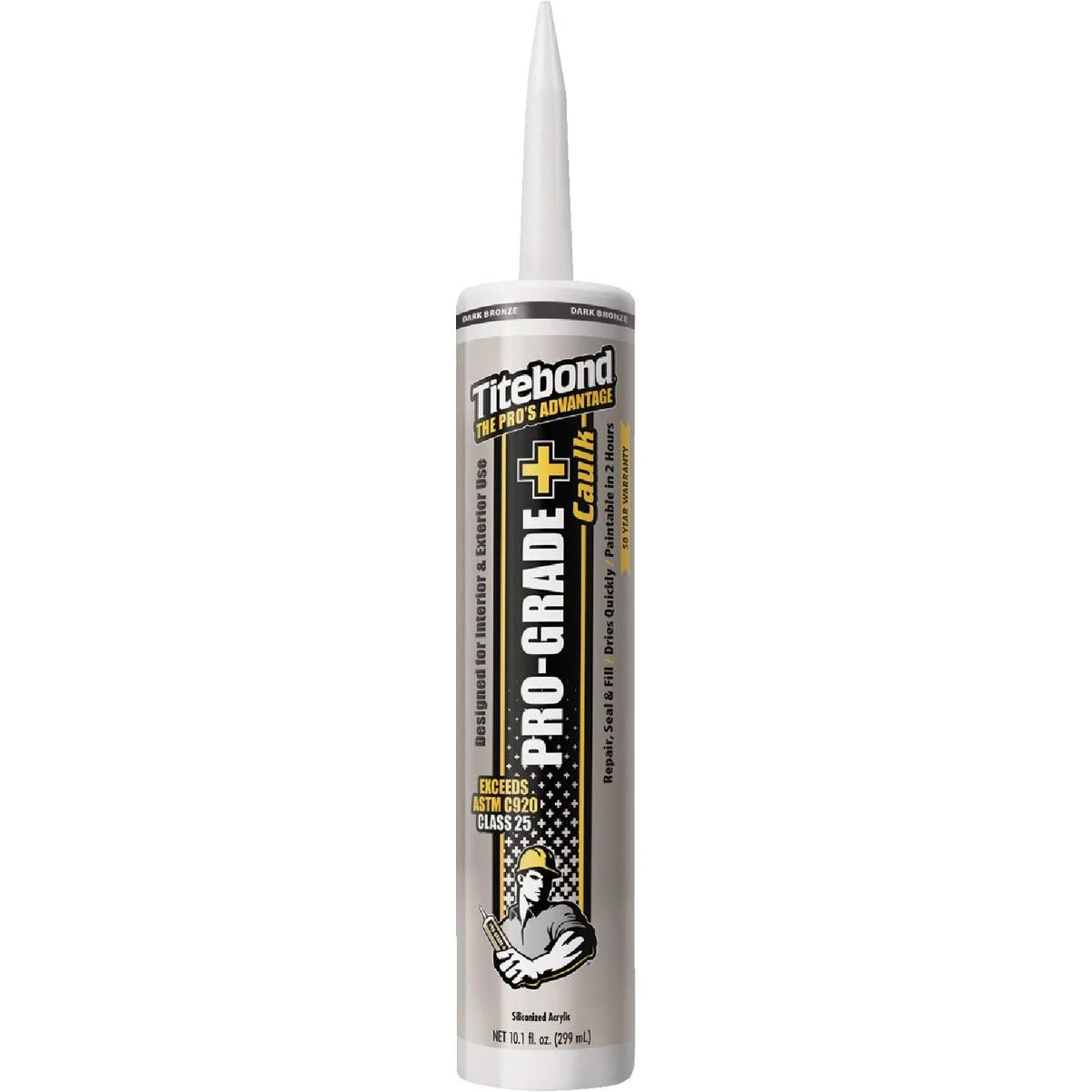 Titebond Pro-Grade Plus 10.1 Oz. Silicone Caulk, Dark Bronze