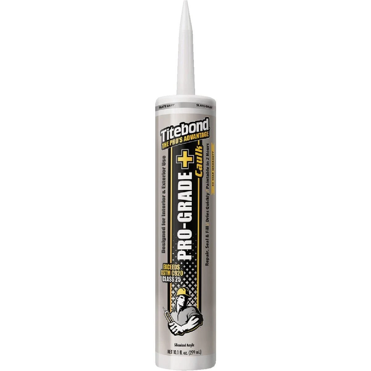 Titebond Pro-Grade Plus 10.1 Oz. Silicone Caulk, Slate Gray