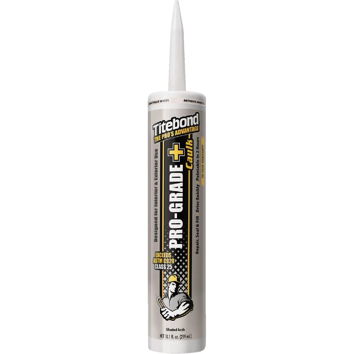 Titebond Pro-Grade Plus 10.1 Oz. Silicone Caulk, Antique White