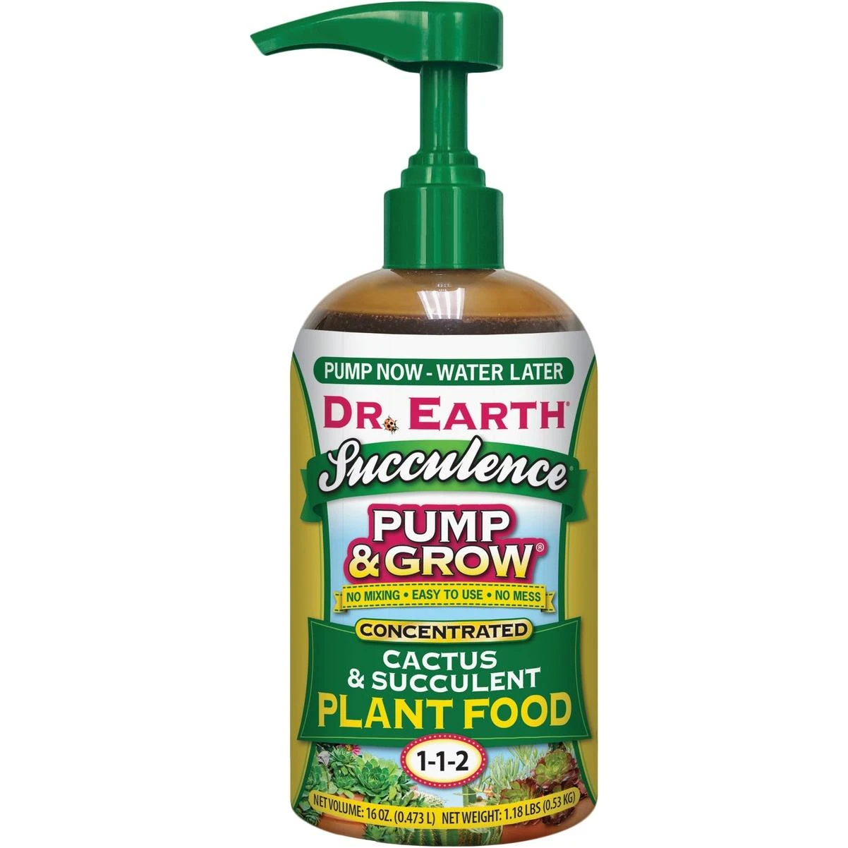 Dr. Earth Pump & Grow Succulence 16 Oz. 1-1-2 Cactus & Succulent Liquid Plant Food