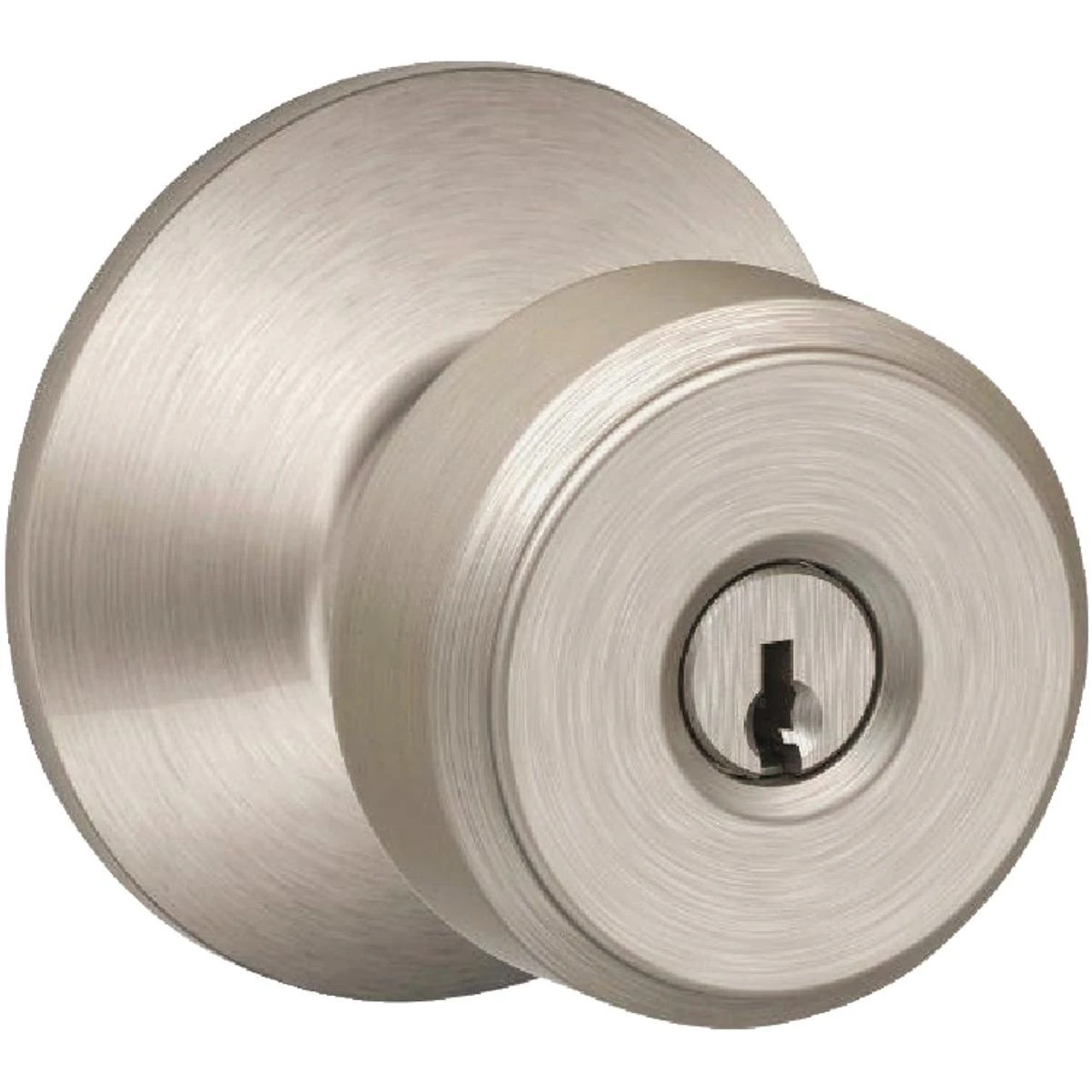 Schlage Bowery Knob Satin Nickel Keyed Entry Lock 