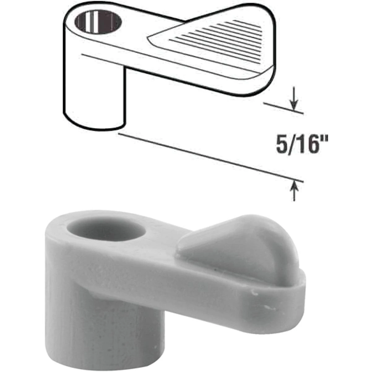 Prime-Line 5/16 In. Gray Swivel Plastic Screen Clips with Screws (12 Count)