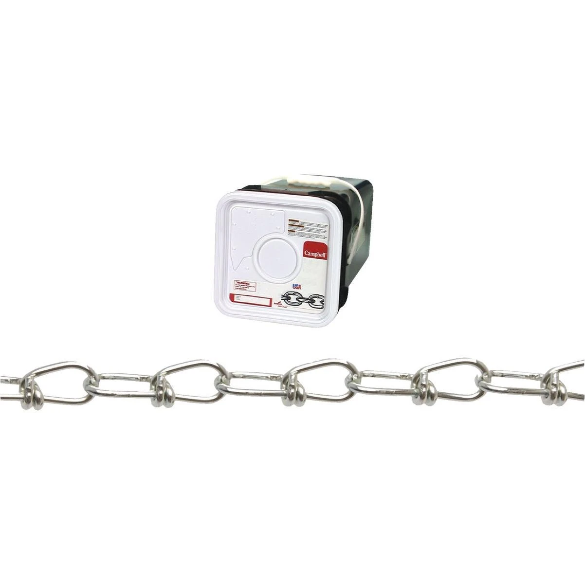 Campbell #2/0 250 Ft. Zinc-Plated Low-Carbon Steel Coil Chain