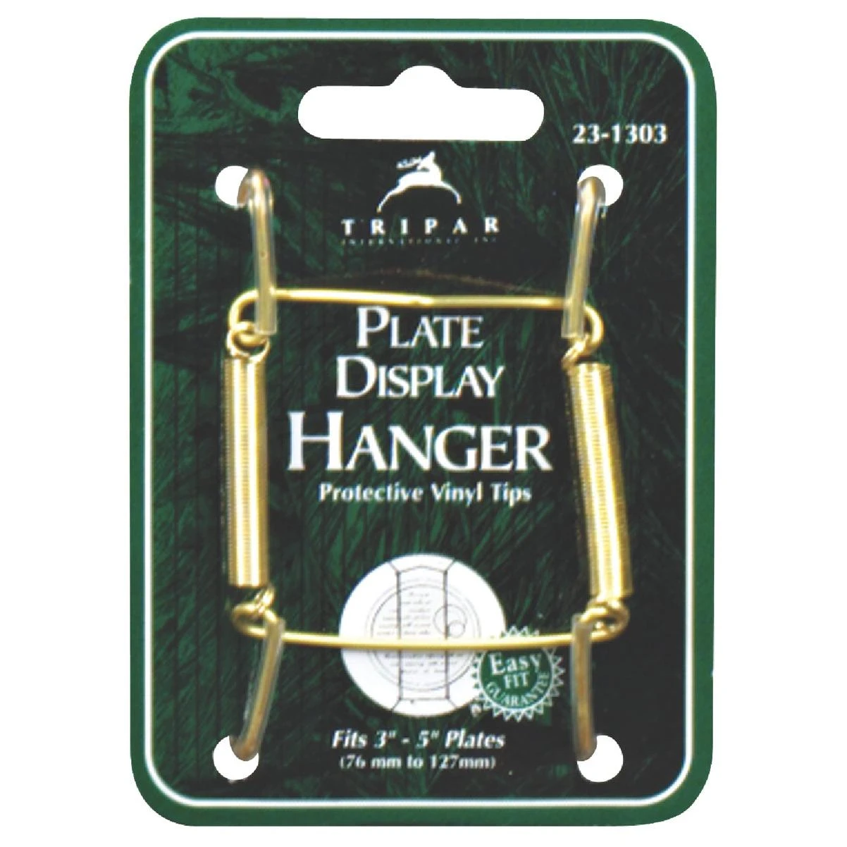 Tripar 3 In. to 5 In. Brass Wire Plate Hanger, 2 Lb. Weight Capacity