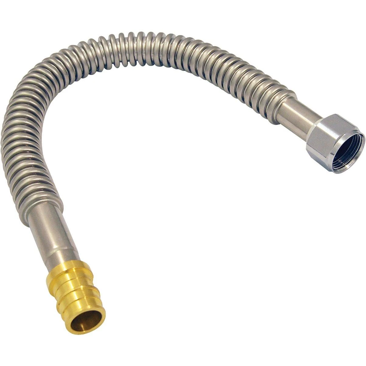 Apollo Retail 3/4 In. Brass Expansion Barb x 3/4 In. FNPT x 18 In. L WHC Stainless Steel Type A PEX Water Heater Connector