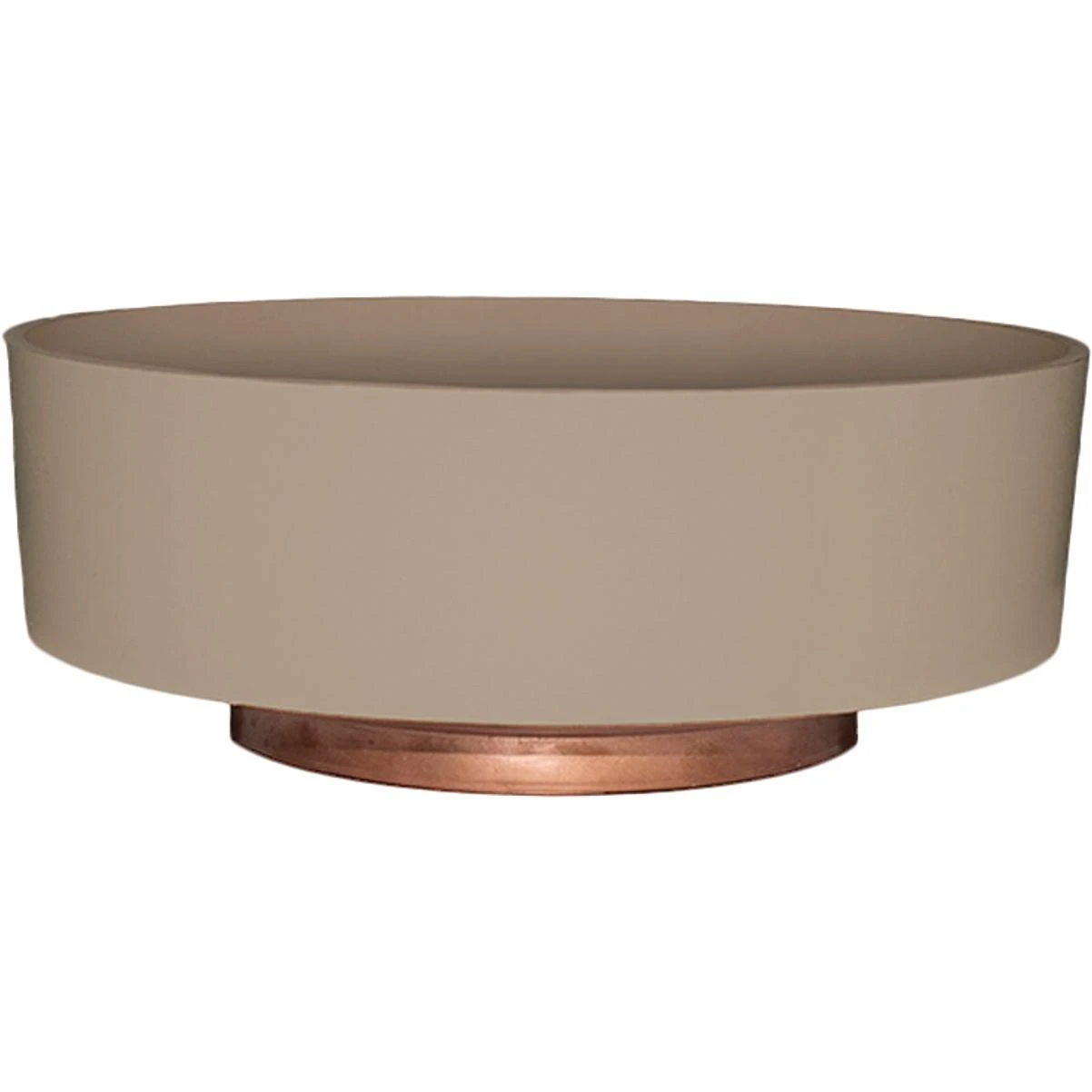 HC Companies Capri 8 In. x 8 In. x 3 In. Resin Artisan Taupe Flower Bowl