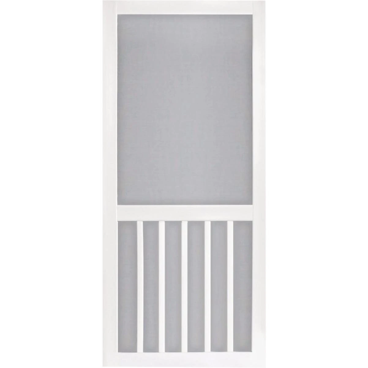 Screen Tight 5-Bar 32 In. W x 80 In. H x 1 In. Thick White Vinyl Screen Door