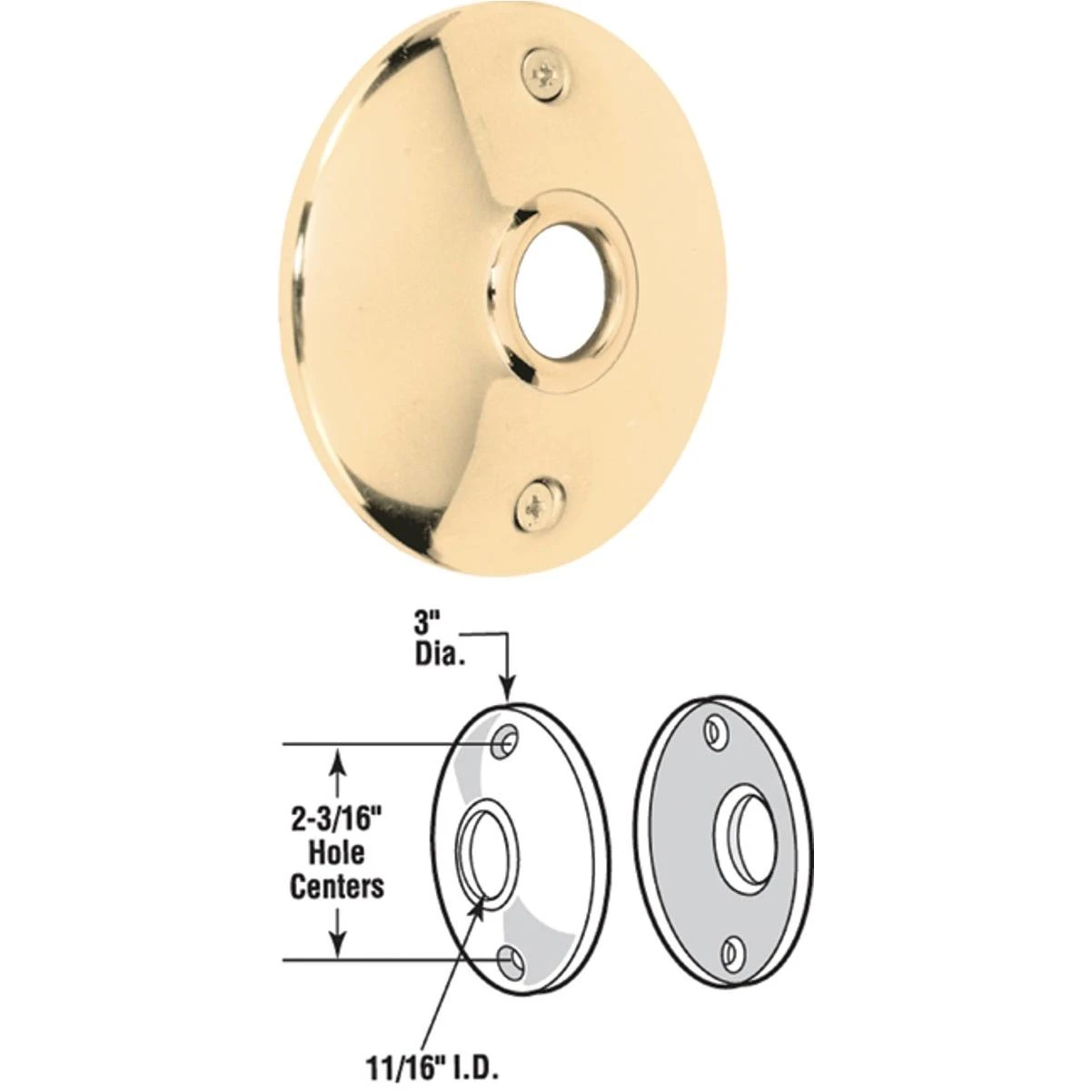 Defender Security 3 In. Replacement Door Knob Rose