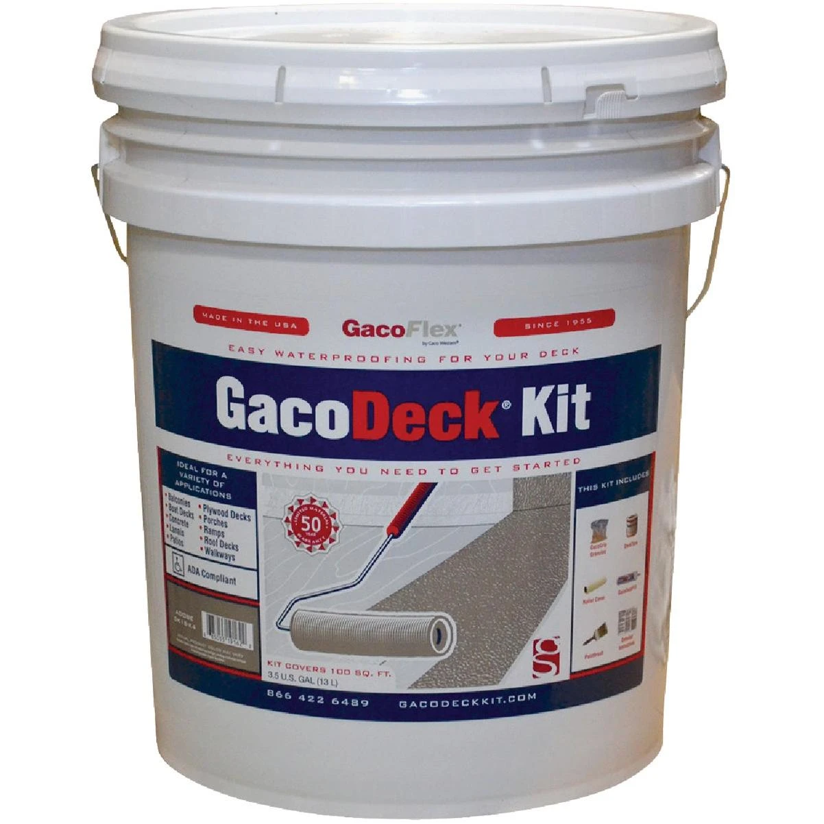 GacoFlex GacoDeck Adobe Elastomeric Deck Coating, 3.5 Gal. Kit, 