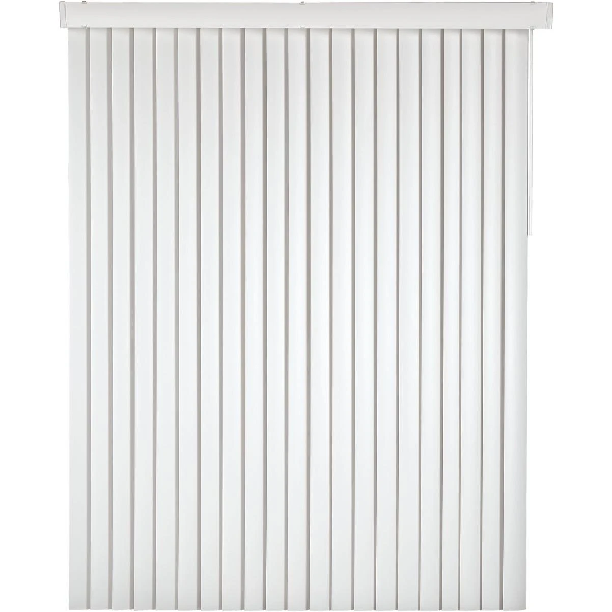 Home Impressions 66 In. x 84 In. x 3.5 In. White Vinyl Light Filtering Vertical Cordless Blind
