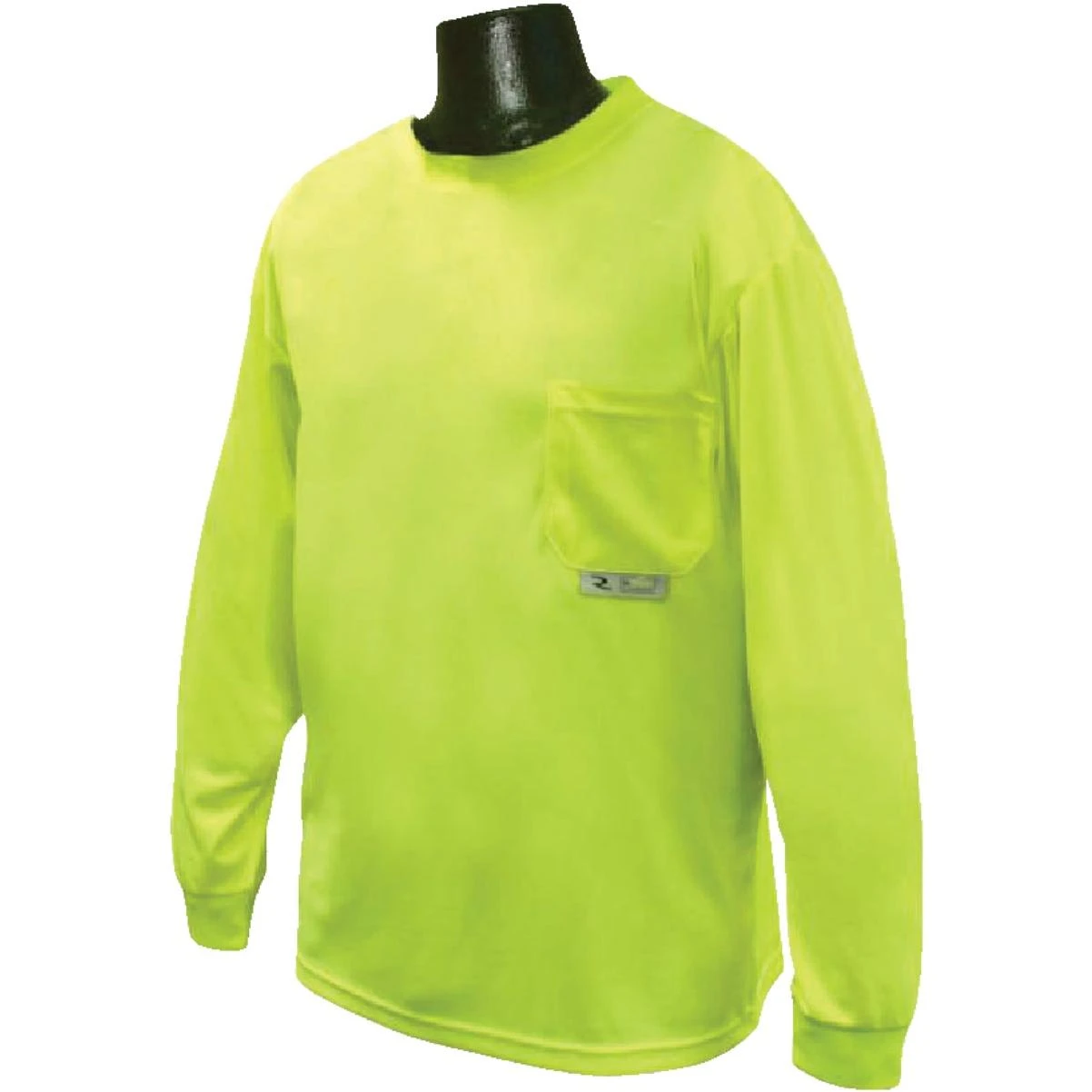 Safety Works Professional Hi-Vis Green Long Sleeve Safety Shirt, XL