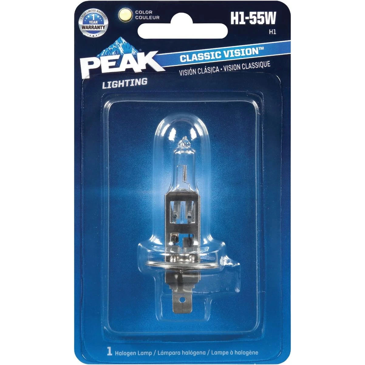 PEAK Classic Vision H1-55W 12.8V Halogen Automotive Bulb