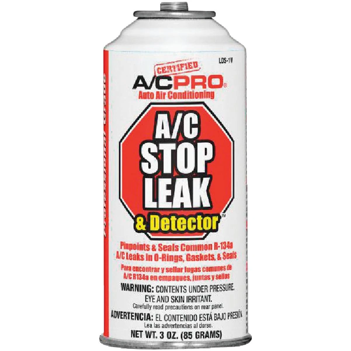 Quest 3 Oz. R-134a Refrigerant with Stop Leak & Detector