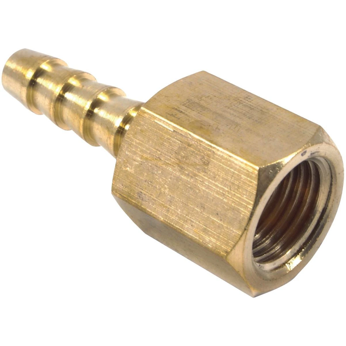 75362 1/4-inch Brass Barb Hose End With 1/4-inch Fnpt Fitting