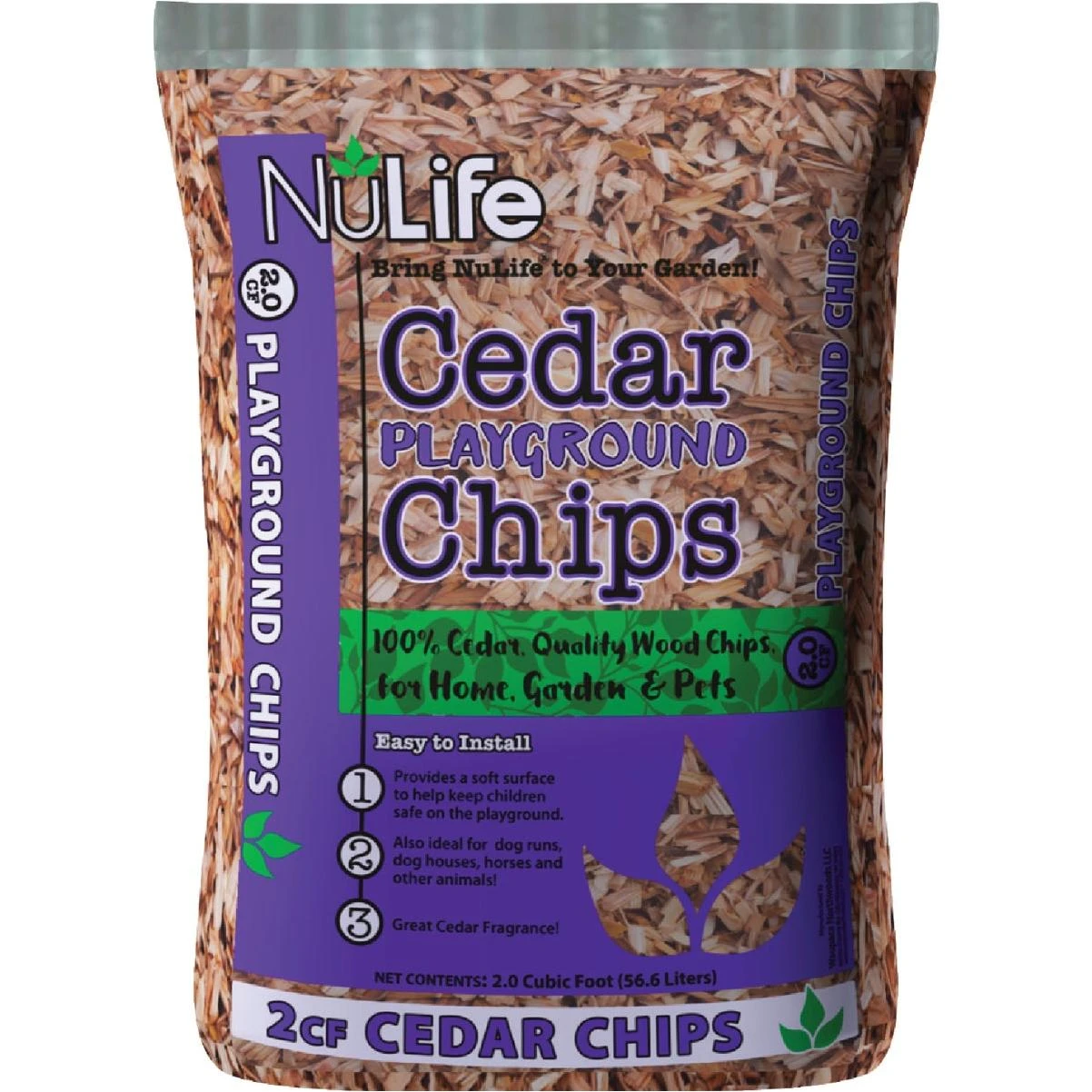 NuLife 2 Cu. Ft. Cedar Playground Mulch Chips