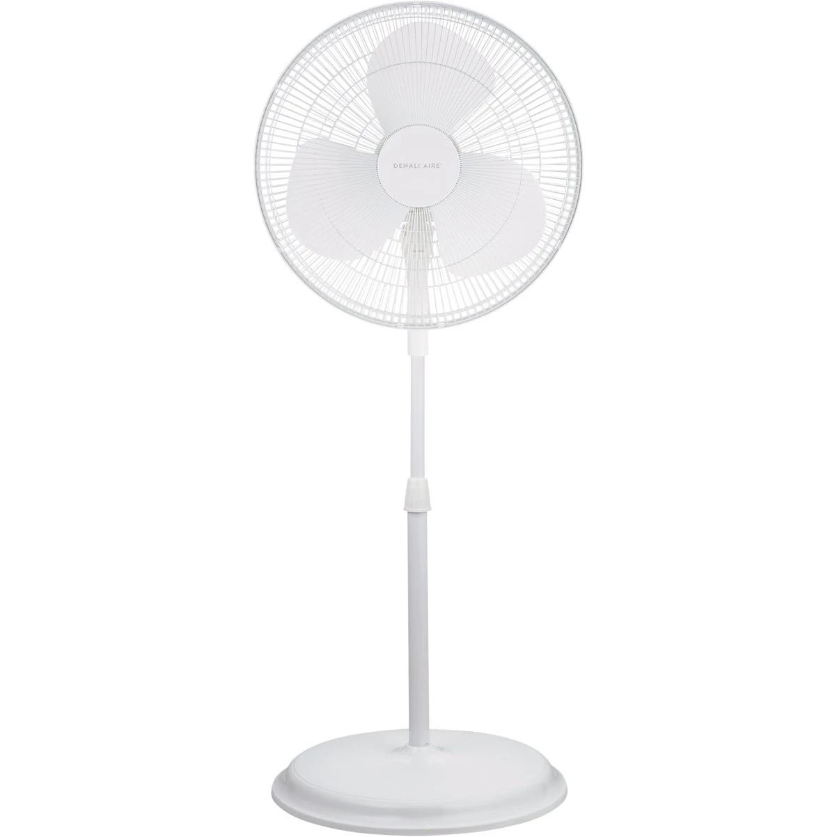 Denali Aire 16 In. 3-Speed White Oscillating Pedestal Fan