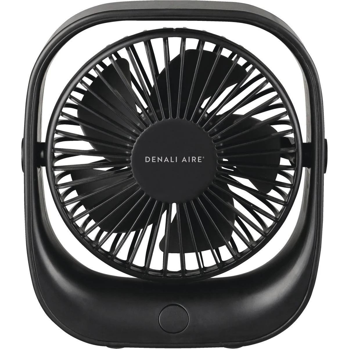 Denali Aire 5 In. 3-Speed Black Rechargeable USB Table Fan