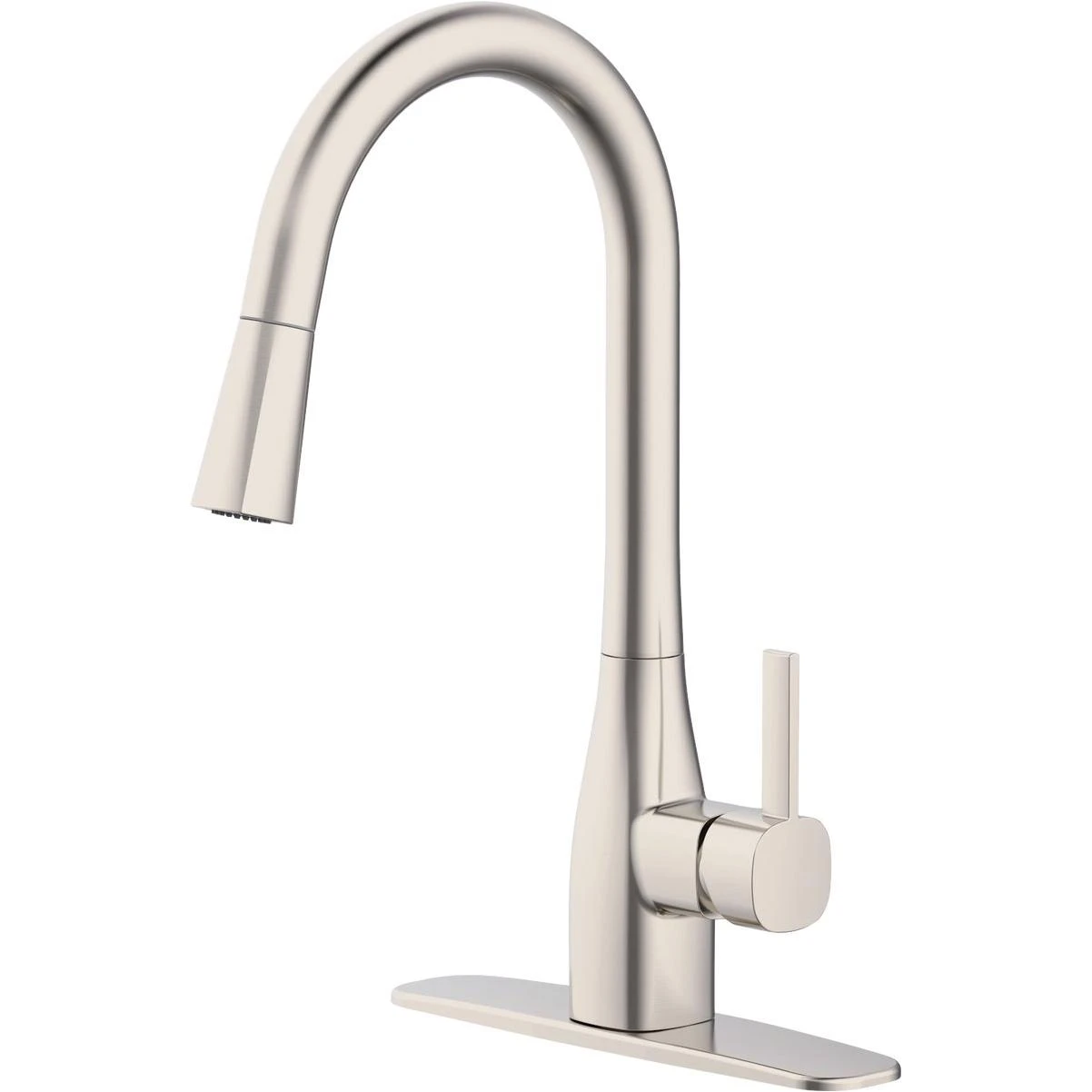 Home Impressions 1-Handle Pull-Down Kitchen Faucet, Brushed Nickel